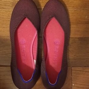Rothy's berry lattice flats. Size 7.  Like new.